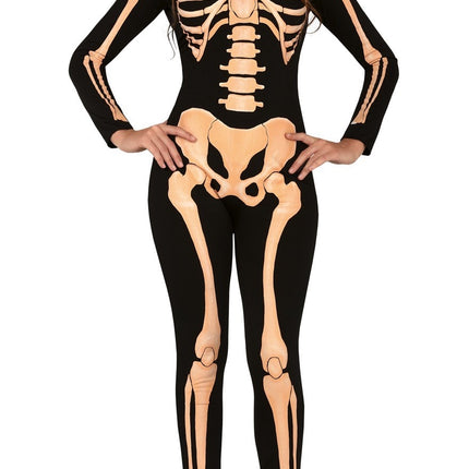 Tuta da donna con costume da scheletro per Halloween