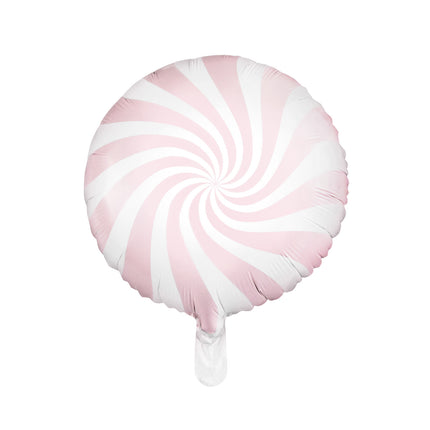 Palloncino ad elio rosa chiaro a spirale 45 cm vuoto