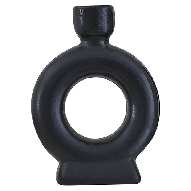 Portacandele nero 14,7 cm 2 pezzi