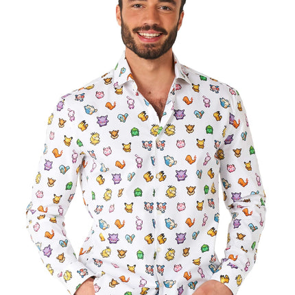 Camicia Pixel Pokémon Uomo <tc>OppoSuits</tc>