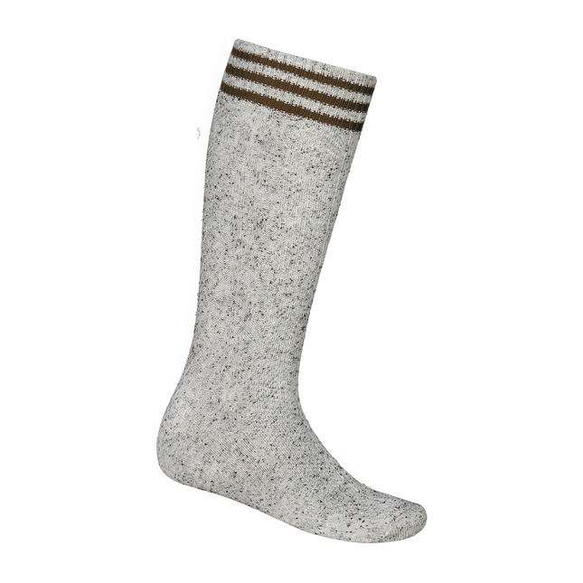 Calze Oktoberfest da uomo grigie con strisce marroni