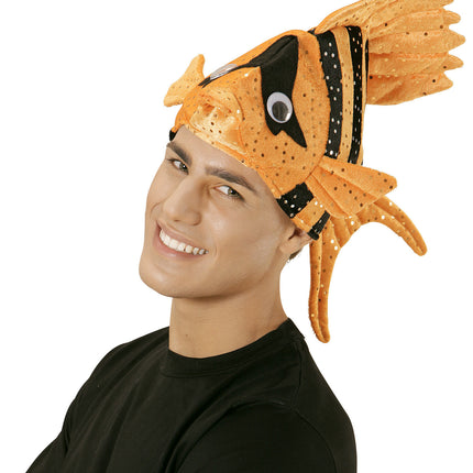 Cappello da pesce arancione