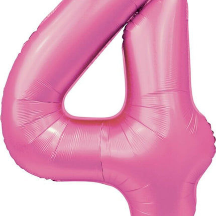 Palloncino a forma di figura rosa 4 anni lucido 86 cm