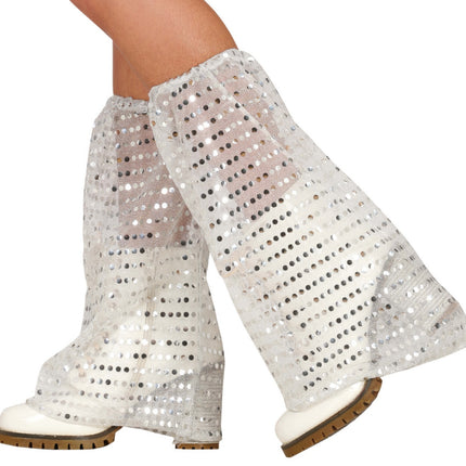 Scaldamuscoli argento Paillettes Tessuto Organza