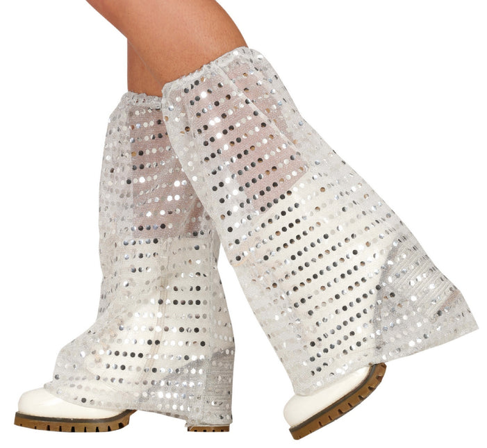 Scaldamuscoli argento Paillettes Tessuto Organza