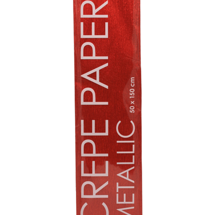 Carta crespa rosso metallizzato 50 cm 1,5 m