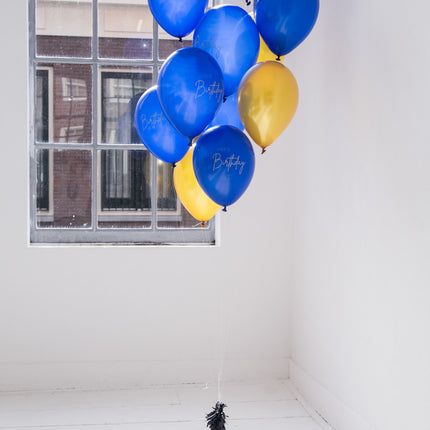 Palloncini di Buon Compleanno Blu 30cm 12pz