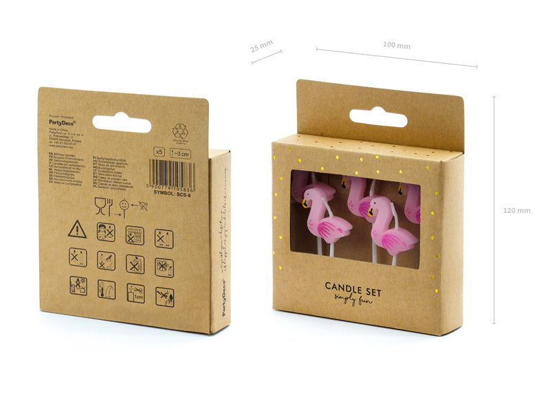 Candele Fenicottero 3cm 5pz