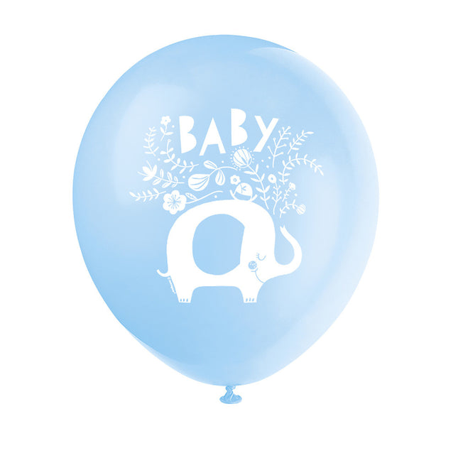 Palloncini a forma di elefante blu 30 cm 8 pezzi