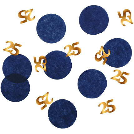 Coriandoli da tavolo 25 anni blu 2,4cm 25gr