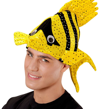 Cappello da pesce giallo