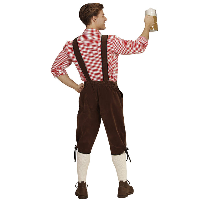 Oktoberfest Lederhosen Marrone Uomo