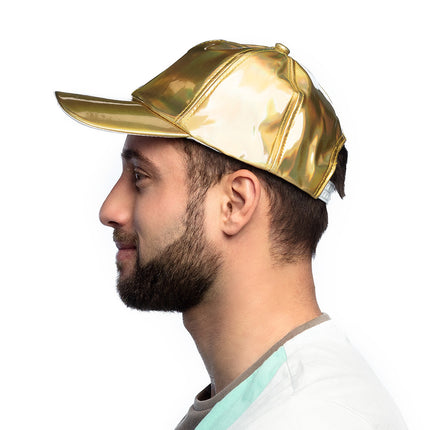 Cappello Olografico Oro Regolabile 26cm