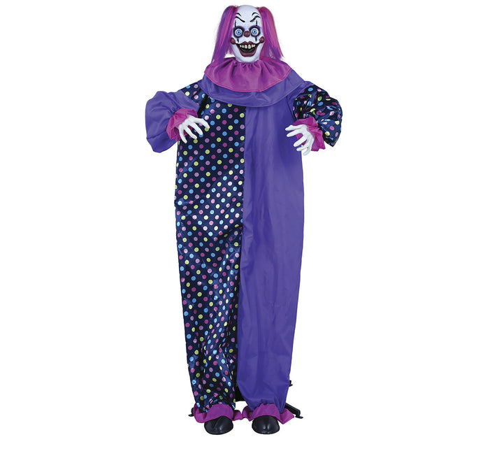 Bambola clown di Halloween con luci e suoni 1,6 m