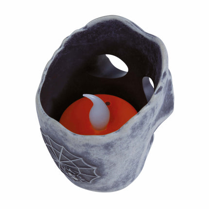 Candela Teschio Decorazione da tavolo Halloween 6 cm