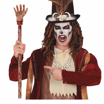 Bastone da passeggio di Halloween Sangue a mano 70 cm