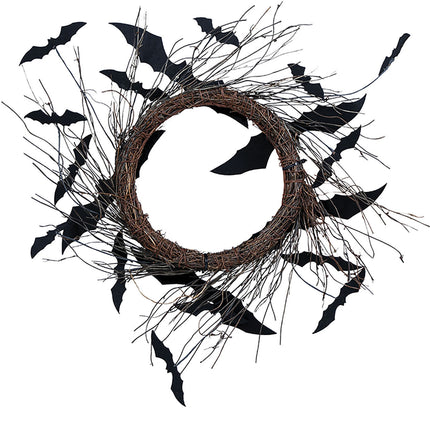 Corona di pipistrelli di Halloween da 30 cm
