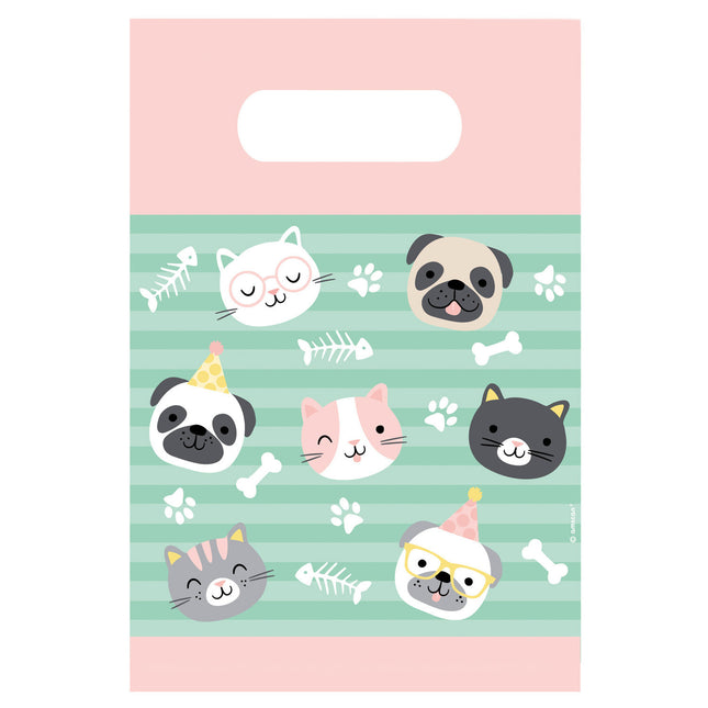 Sacchetti di condivisione Hello Pets in carta 8 pezzi