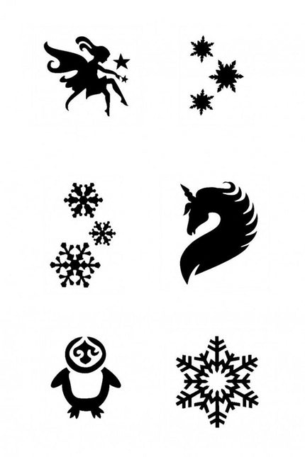 Stencil nero per tatuaggi ragazze 12 pezzi