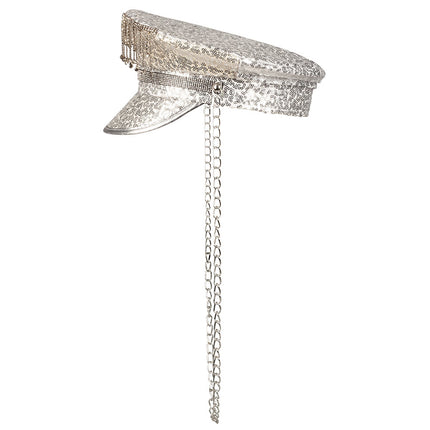 Cappello reversibile bianco perla