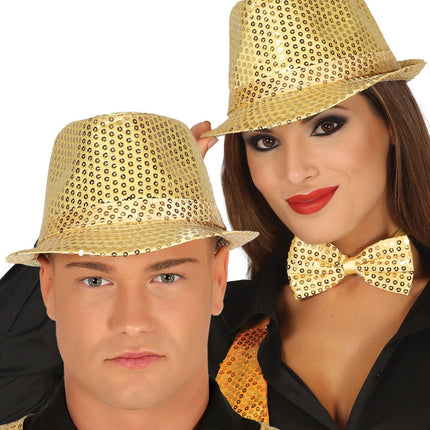Cappello Paillettes Oro
