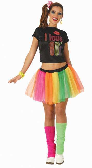 Costume Neon 80S colorato da donna
