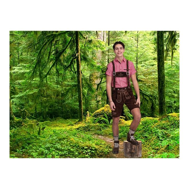 Lederhose marrone da uomo corto