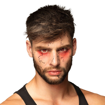 Lenti colorate Halloween Rosso Nero