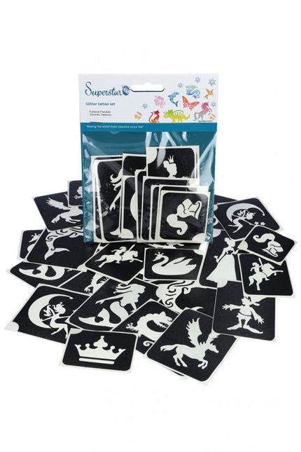 Stencil nero per tatuaggi Xl Girls 24 pezzi