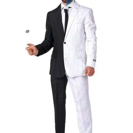 Tuta Two Face bianca e nera da uomo <tc>Suitmeister</tc>