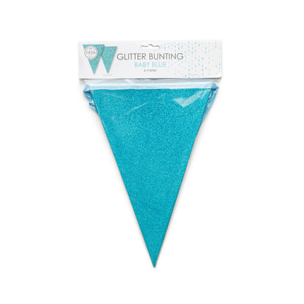 Ghirlande blu glitterate 6m