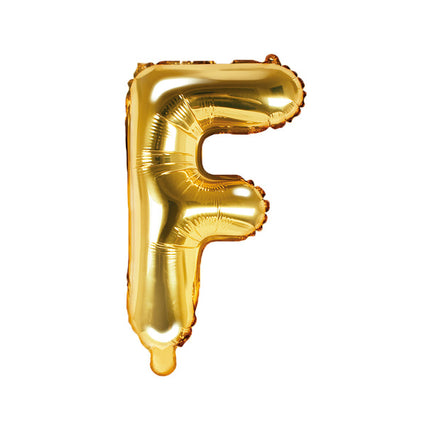 Palloncino in foil Lettera F Oro Vuoto 35cm