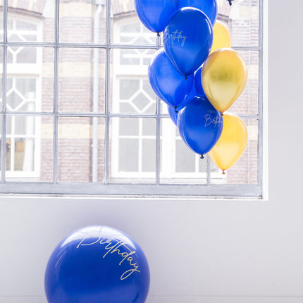 Palloncini di Buon Compleanno Blu 30cm 12pz