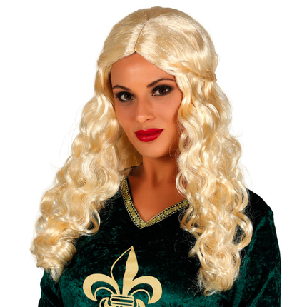 Parrucca riccioli biondi