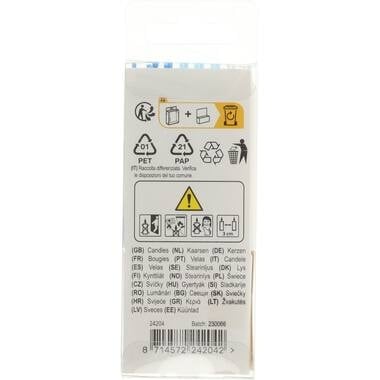 Candele blu 6cm 16 pezzi