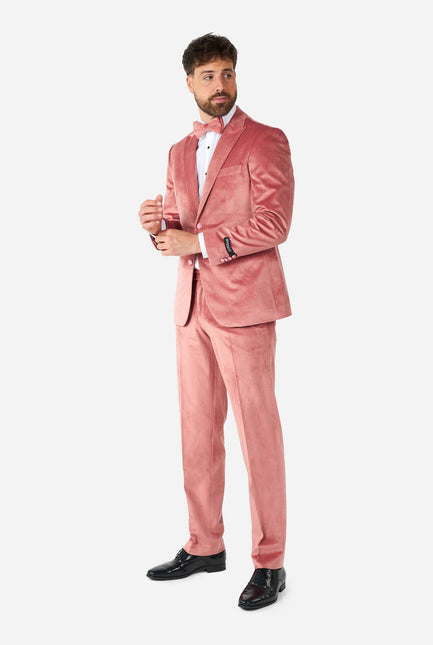 Smoking da uomo in velluto rosa chiaro <tc>OppoSuits</tc>