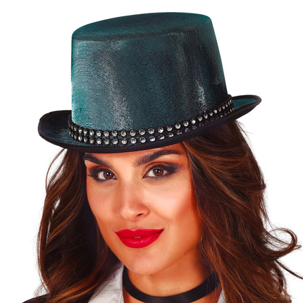 Cappello blu lucido