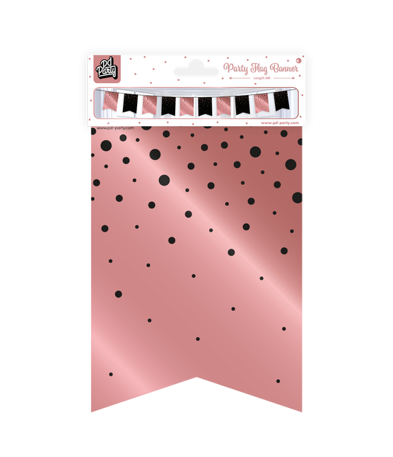 Ghirlanda rosa e nera 6m