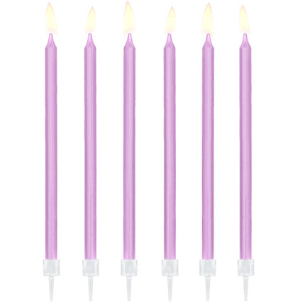 Candele lilla 14cm 12pz