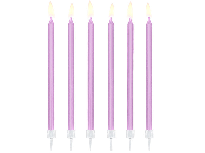 Candele lilla 14cm 12pz