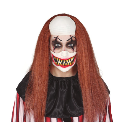 Mezza maschera di Halloween da clown