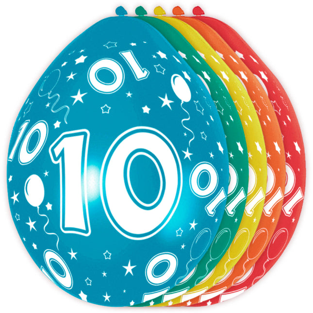 Palloncini 10 anni decorazione 30cm 5pz
