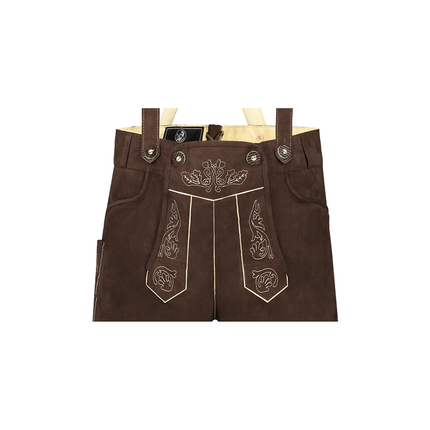 Pantaloni da uomo in pelle marrone scuro