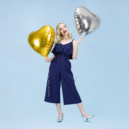 Palloncino ad elio Cuore Oro Vuoto 61 cm
