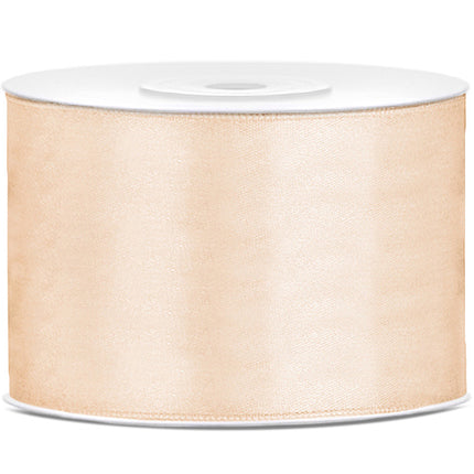 Nastro di raso Vanilla Creme 50mm 25m