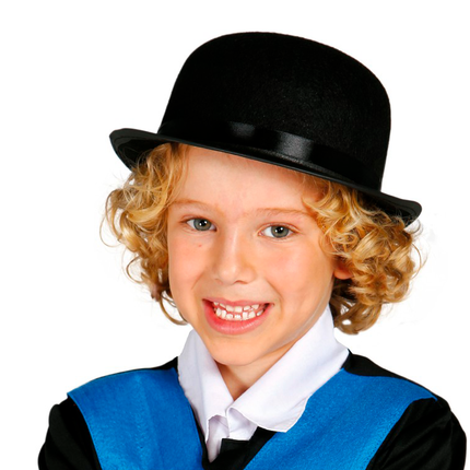 Cappello a bombetta bambino nero