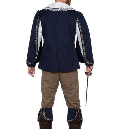 Costume da Moschettiere Uomo Blu