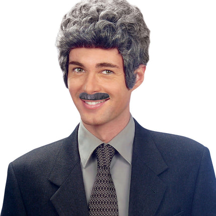 Baffi finti grigi