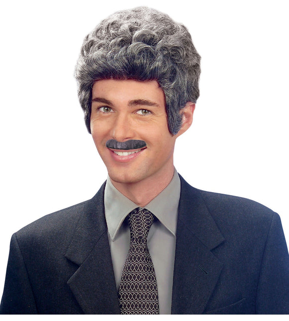 Baffi finti grigi