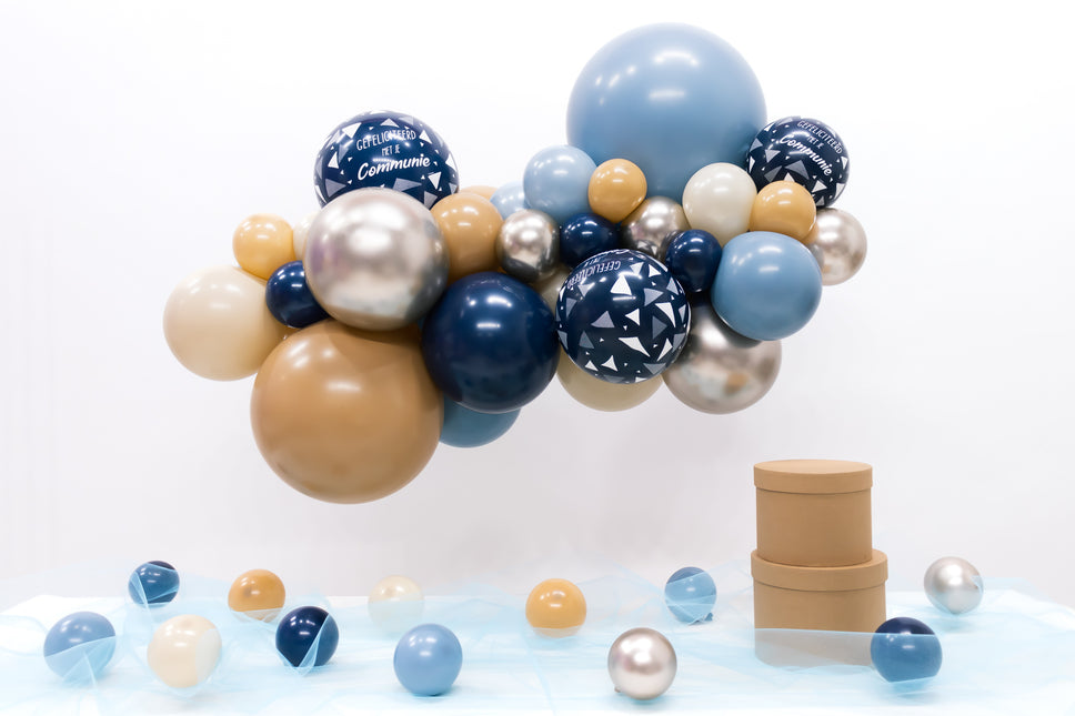 Kit di palloncini fai da te per la comunione organica Blu